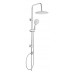 Chrome Plated Stainless Steel Shower Rainfall Bathroom Set Column with White Endings - B076KP493M